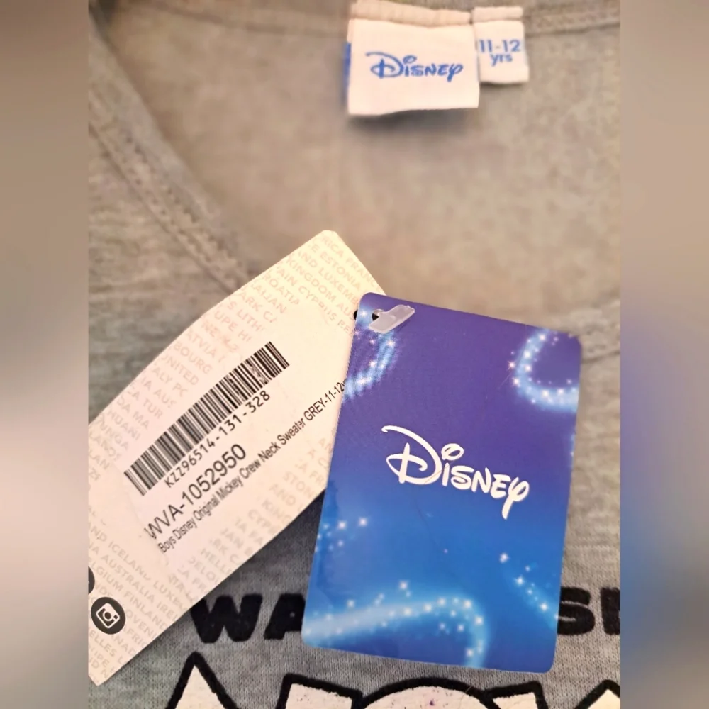 Boys Boohoo Grey Mickey Mouse jumper age 11-12 - Picture 4 of 4